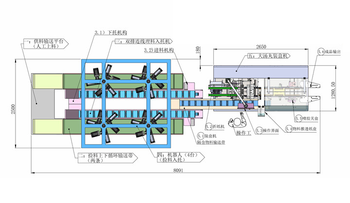 袋裝大藥丸全自動裝盒機